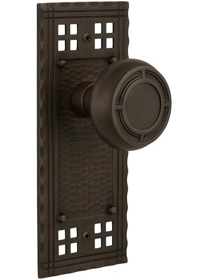 Pasadena Door Set with Mission Knobs in Oil-Rubbed Bronze.